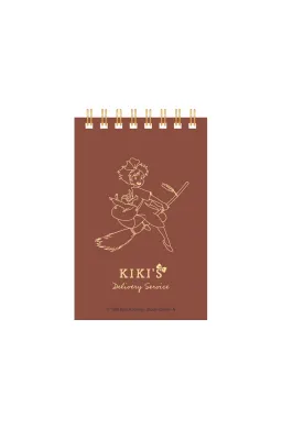 Carnet à spirales gauffré 11,5×7,2cm Kiki sur son balai - Kiki la pet