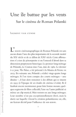 Une île battue par les vents - Sur le cinéma de Roman Polanski