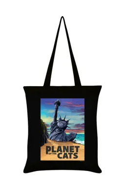 Horror Cats Planet of The Cats Black Tote Bag