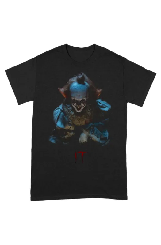 IT (2017)Pennywise Grin Large Black T-Shirt
