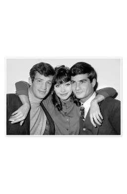 Photo Jean Paul Belmondo, Anna Karina and Jean Claude Brialy, 1960