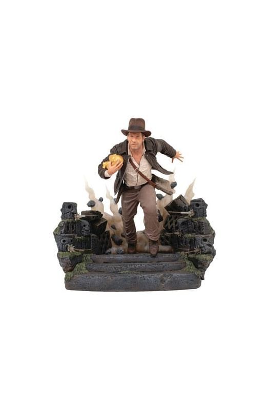 Indiana Jones: Les Aventuriers de l'arche maudit Deluxe Gallery statuette PVC Escape with Idol 25 cm