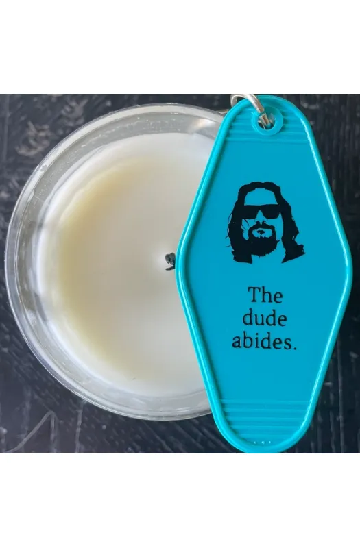 The Big Lebowski Motel Key Chain - (the Dude Abides)