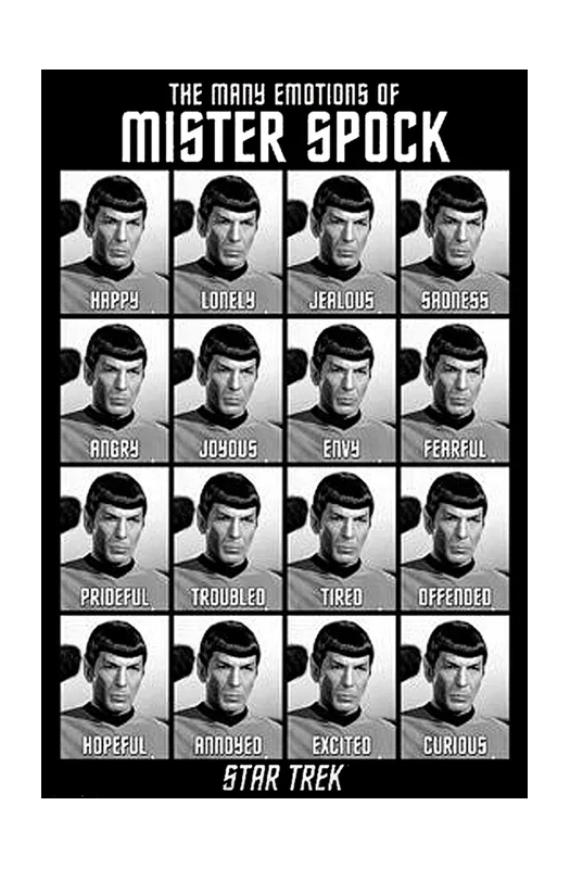 Star Trek Poster - Emotions of Mr. Spock Poster 91.5 X 61 cm