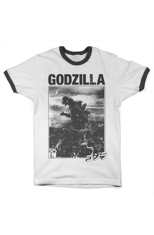 Godzilla Vintage Ringer Tee